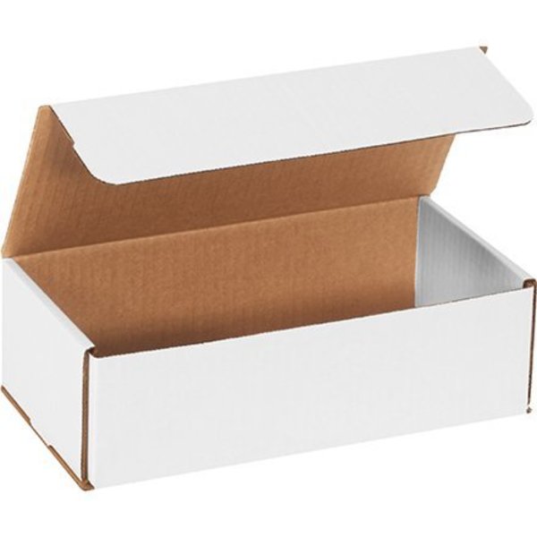 Box Packaging Corrugated Mailers, 10"L x 5"W x 3"H, White M1053